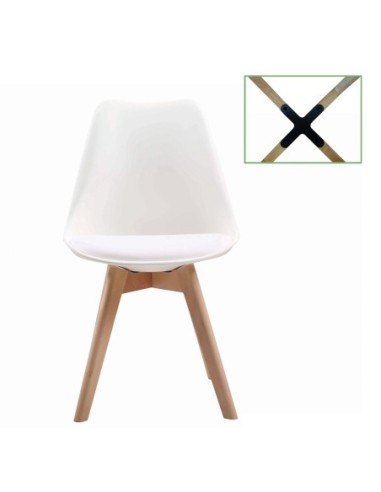 MARTIN Chair PP White (Metal cross) -...