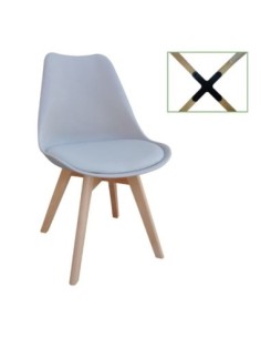 MARTIN Chair PP Grey (Metal cross) / assembled cushion