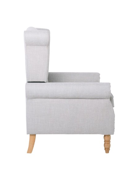 ROSY Armchair Natural - Cream (Ecru) Fabric
