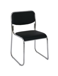 CAMPUS Chair/Chromed Frame/Black Pu