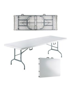 BLOW-R Catering Folding-In-Half Table 240x85cm White