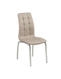 MELVA Chair Metal Chrome/Pu Cappuccino