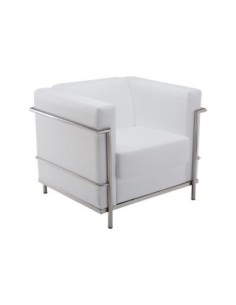 GENOVA Armchair Inox/White Pu