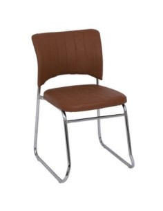 VENUS Chair/Chromed Frame/Brown Pu