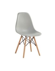 ART Wood Καρέκλα Τραπεζαρίας - Κουζίνας, Πόδια Οξιά, Κάθισμα PP Γκρι - 1 Step K/D