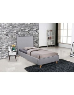 MORISSON Bed 90x190cm Light Grey Fabric