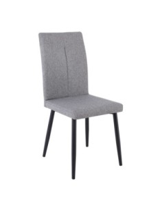 ΜΙΝΑ Chair Black Metal/Grey Fabric
