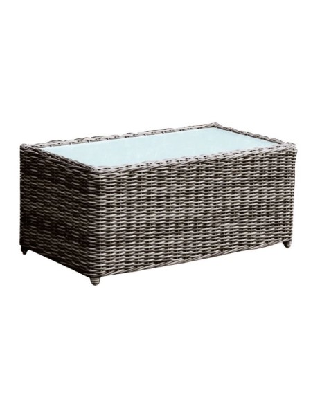 ARIZONA Coffee Table 100x50 Grey-Brown Wicker