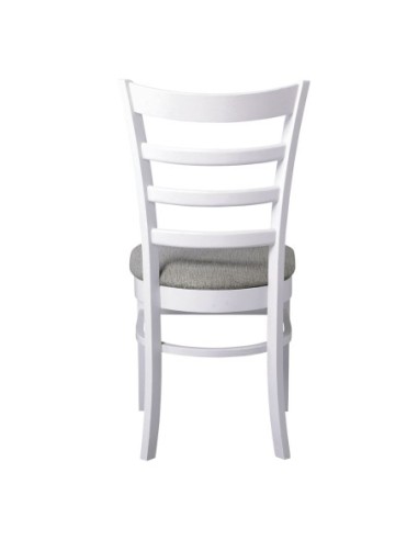 NATURALE Καρέκλα Άσπρο, Ύφασμα Γκρι