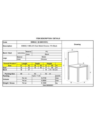 MELVA Καρέκλα Τραπεζαρίας - Κουζίνας,...
