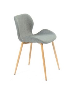 LILIAN Chair Metal Natural Paint/Light Grey Fabric