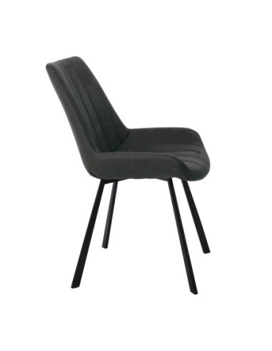 MATT Chair Black Metal-Suede...