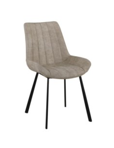 MATT Chair Black Metal/Suede Beige Fabric