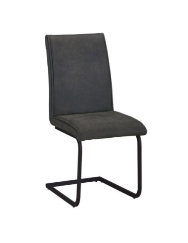 TORY Chair Black Metal-Suede...