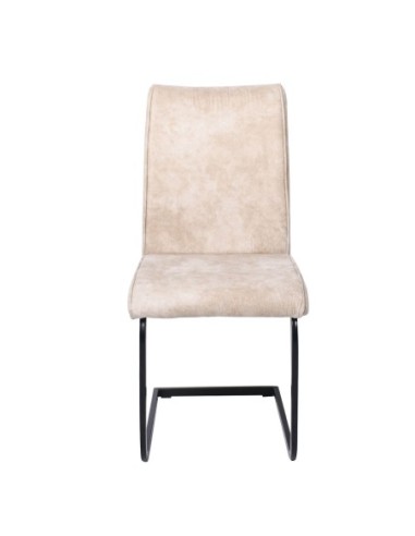 TORY Chair Black Metal-Suede Beige...