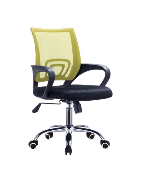 BF2101-F (with relax) Office Armchair Chrome-Light Green-Black Mesh