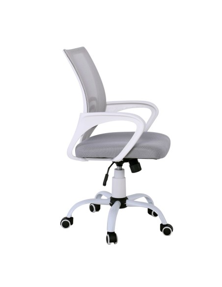 BF2101-S (with relax) Office Armchair-Pro White Steel Base-Grey Mesh