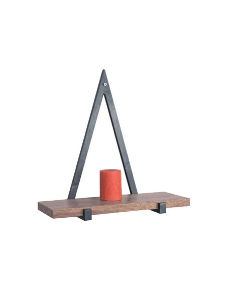 WALL Shelf Acacia Natural Finish (Black Paint)