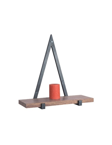 WALL Shelf Acacia Natural Finish (Black Paint)