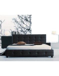FIDEL Bed (for Mattress 150x200cm) Pu Black