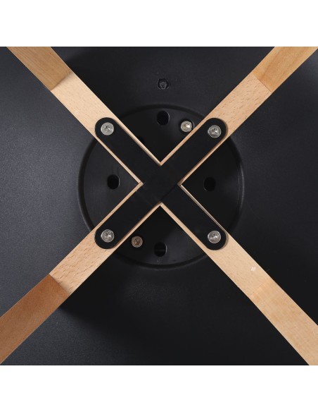 MARTIN Καρέκλα Τραπεζαρίας Κουζίνας, Metal Cross Ξύλο, ΡΡ Μαύρο, Αμοντάριστη Ταπετσαρία