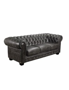 CHESTERFIELD-689 3-S Leather Antique Grey
