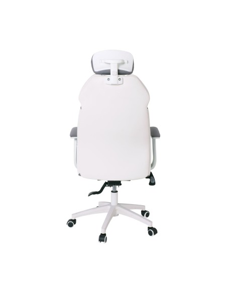 BF8300 Πολυθρόνα Γραφείου Διευθυντή, Microfiber Γκρι PU Άσπρο