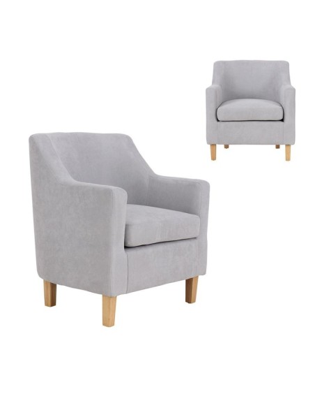 BETA Armchair Light Grey Fabric