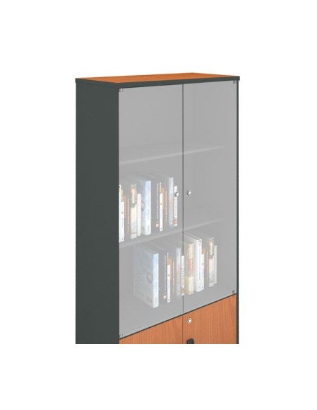 Γυάλινες πόρτες Βιβλιοθήκης-Α Γραφείου