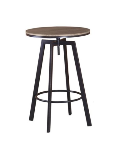 YORK Τραπέζι BAR Μέταλλο Βαφή Σκούρο...