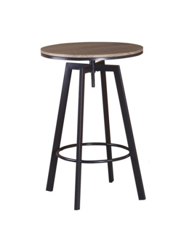 YORK Τραπέζι BAR Μέταλλο Βαφή Σκούρο...