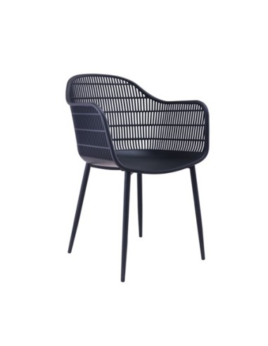 BERRY Armchair Metal Black-PP-UV Black