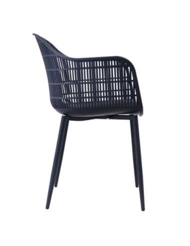 BERRY Armchair Metal Black-PP-UV Black