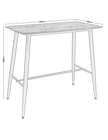 LAVIDA Τραπέζι BAR Μέταλλο Βαφή...