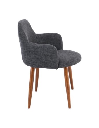 SOUL Armchair Walnut Color Metal-Grey...