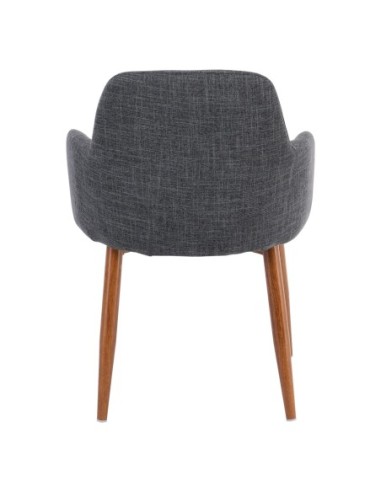SOUL Armchair Walnut Color Metal-Grey...