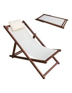 Σαιζ-Λόνγκ - Ξαπλώστρα 3 Θέσεων Acacia - Ύφασμα Εκρού Water Repellent