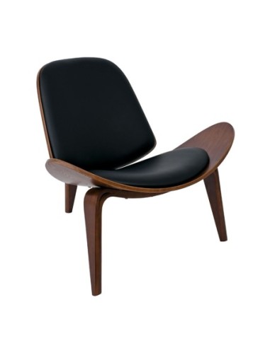 TAYLOR Armchair Walnut-Pu Black