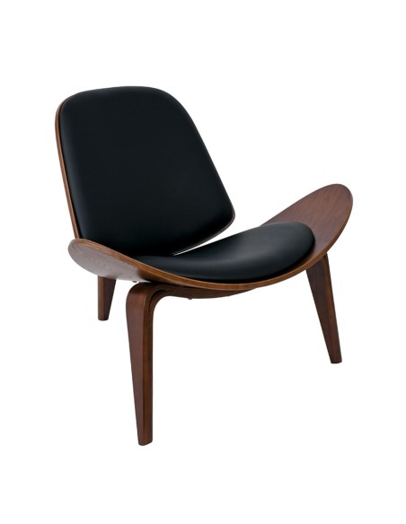 TAYLOR Armchair Walnut-Pu Black