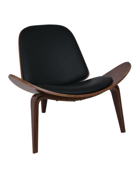 TAYLOR Armchair Walnut-Pu Black