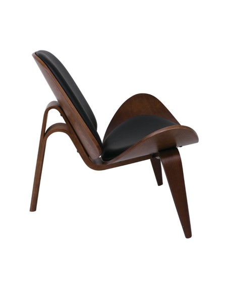 TAYLOR Armchair Walnut-Pu Black