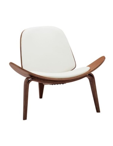TAYLOR Armchair Walnut-Pu White