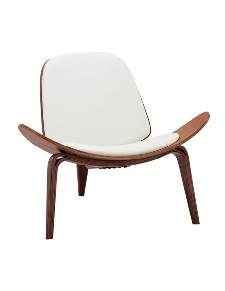 TAYLOR Armchair Walnut-Pu White