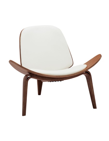 TAYLOR Armchair Walnut-Pu White
