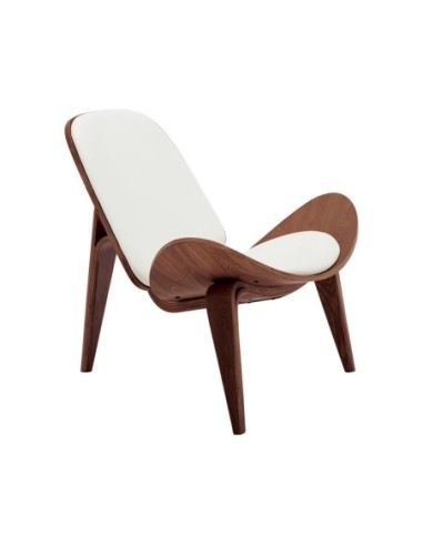 TAYLOR Armchair Walnut-Pu White