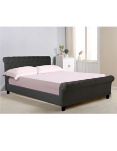 HARMONY Κρεβάτι Διπλό για Στρώμα 160x200cm, Ύφασμα Ανθρακί