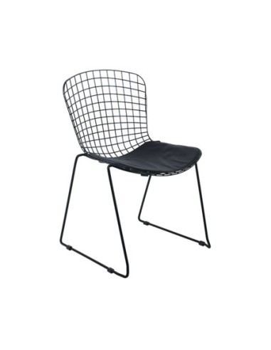 SAXON Chair Metal Mesh Black,Stacking...