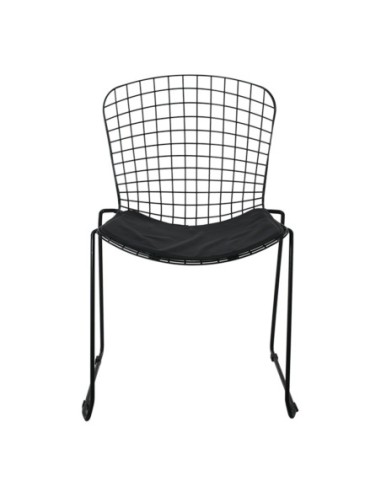 SAXON Chair Metal Mesh Black,Stacking...