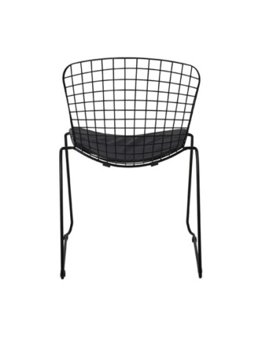 SAXON Chair Metal Mesh Black,Stacking...