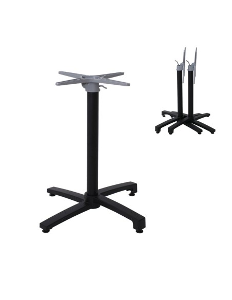 ALTEA Βάση Τραπεζιού Αλουμίνιο Απόχρωση Μαύρο, Πτυσσόμενη (6,20kg)